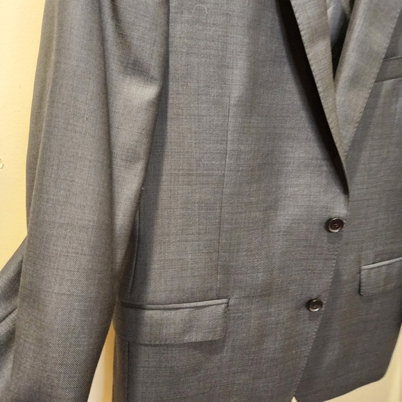 Black Brown men's Slim  gray 100% wool blazer size 44R - Picture 9 of 14
